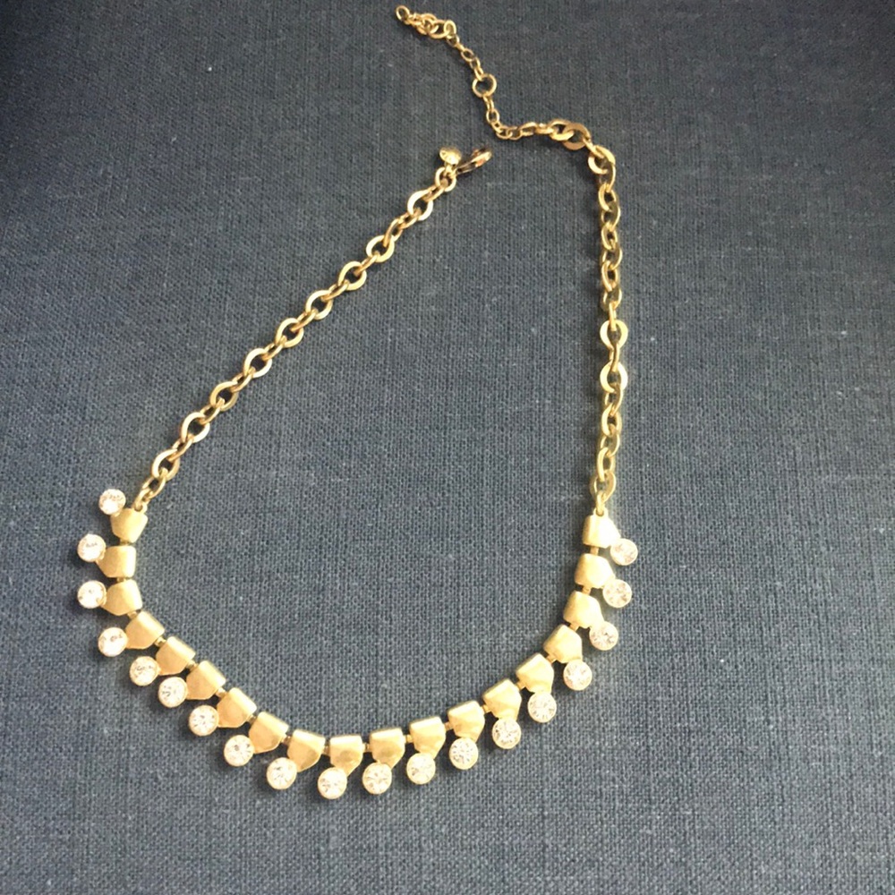 J. Crew crystal & gold necklace